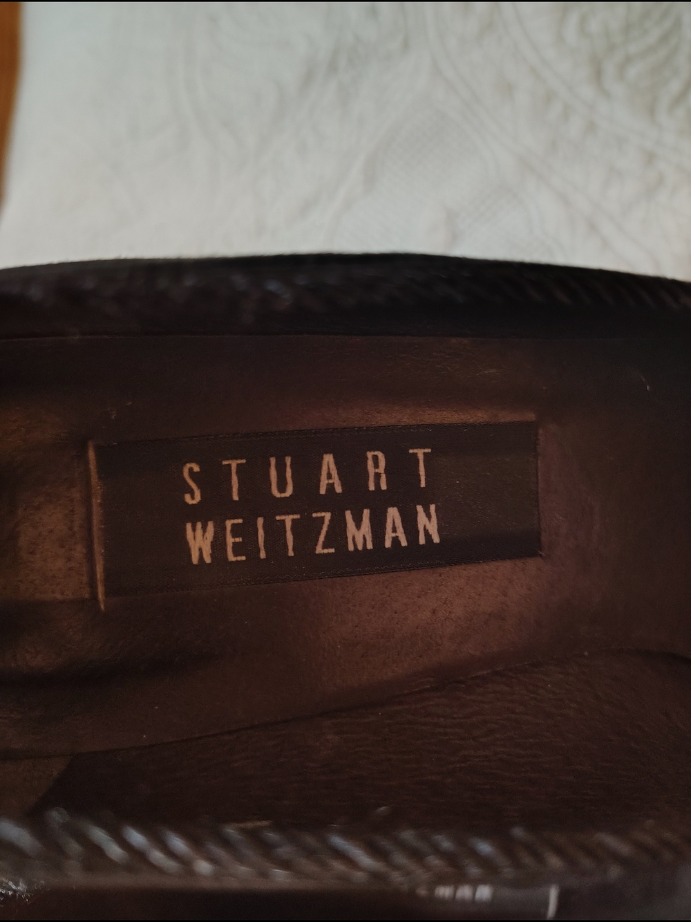 Stuart Weitzman Vintage Y2K Black Suede Block Heel Pumps With Tassel - Picture 5 of 9